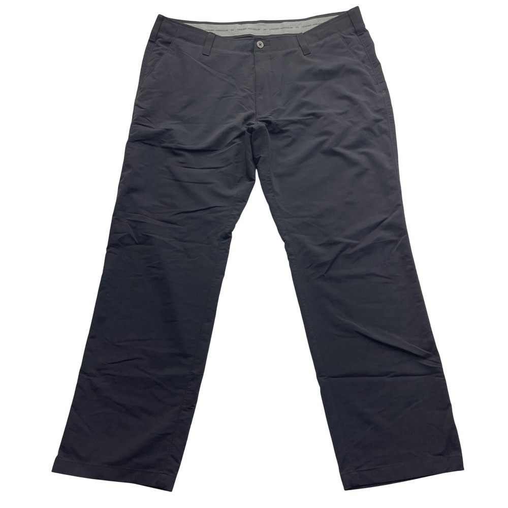 Under Armour Match Play Pants Mens 42x32 Black Golf Athletic Performance 1248089